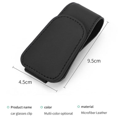 Magnetic Leather Sunglass Holder for Car