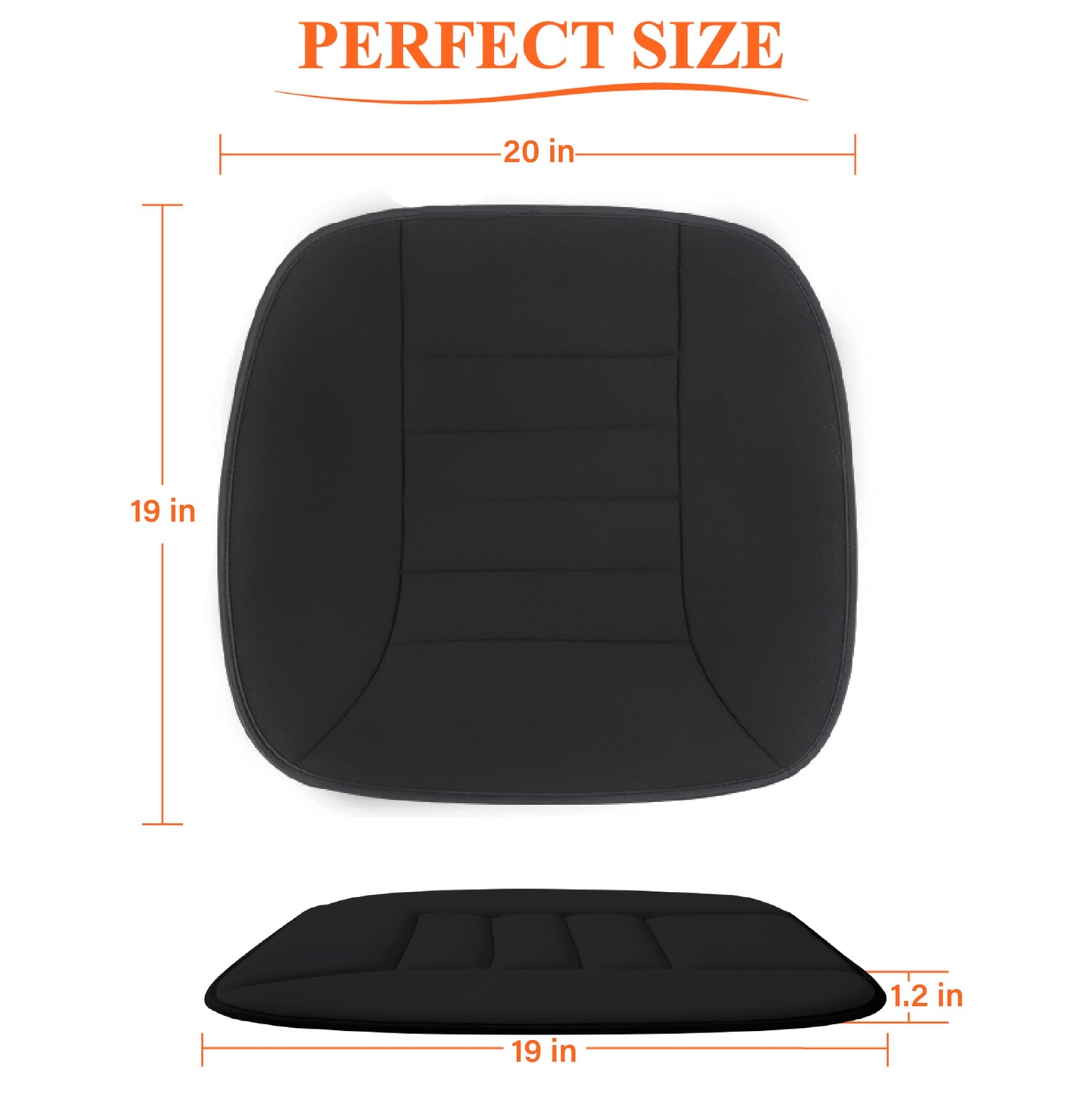 Car Seat Cushion with 1.2inch Comfort Memory Foam