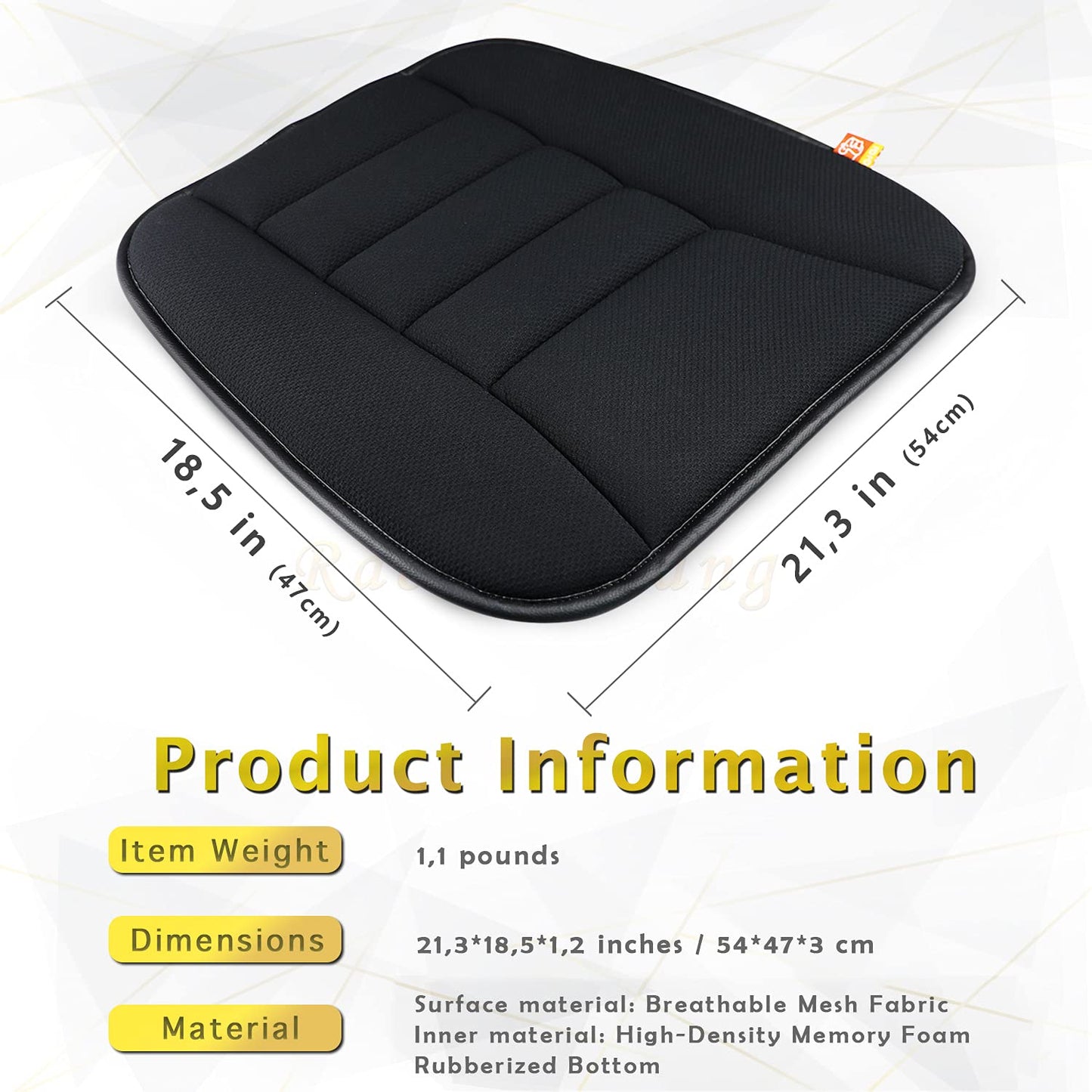 Cuscino per sedile auto in memory foam sottile