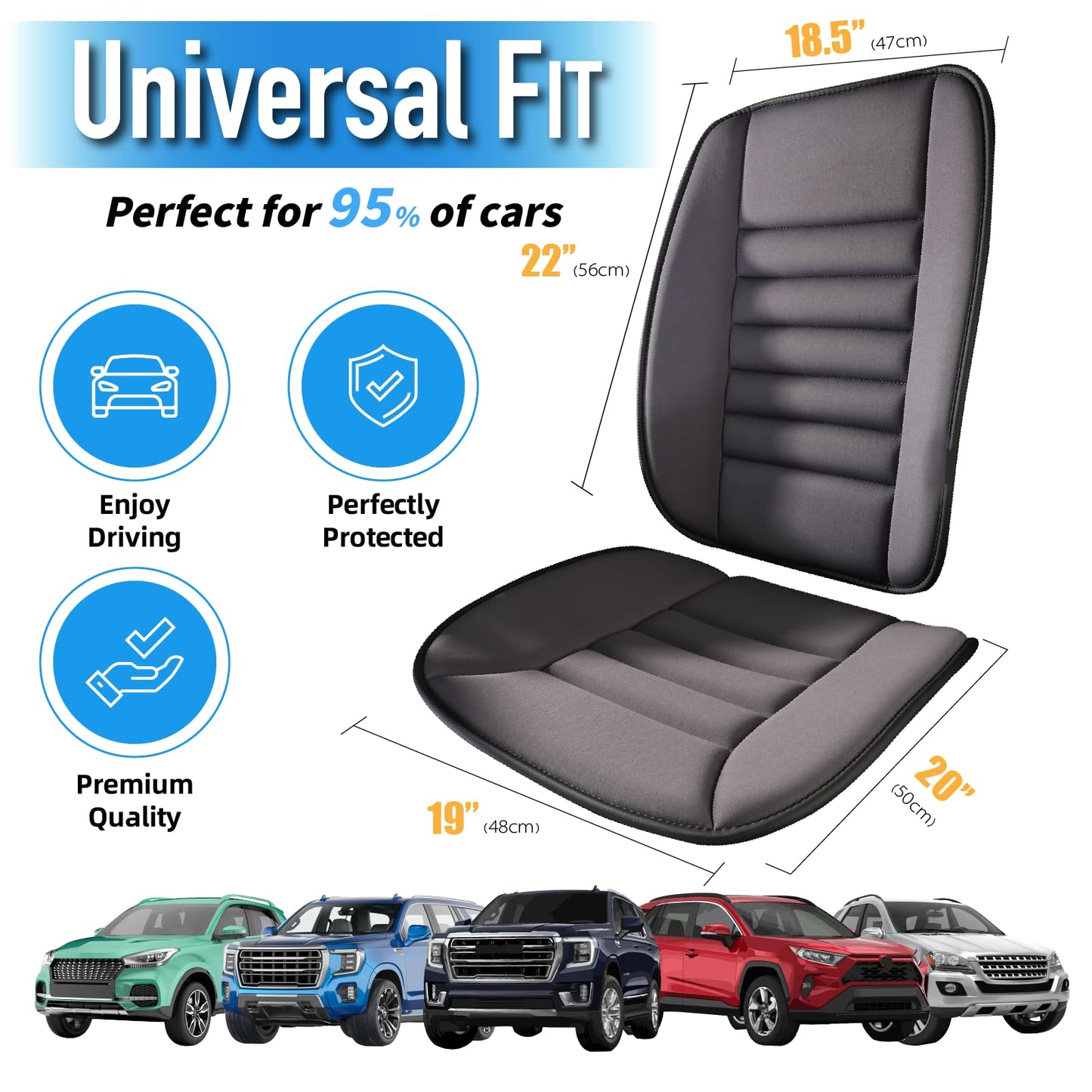 Car Seat Cushion with Back Support Pillow