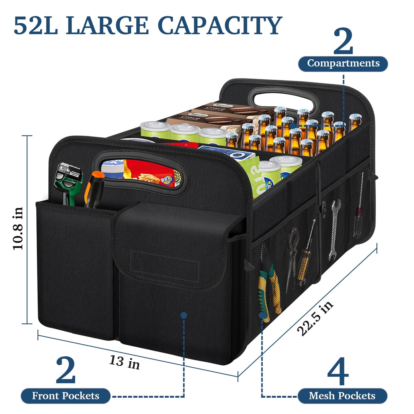 Car Storage Organizer with Large Capacity